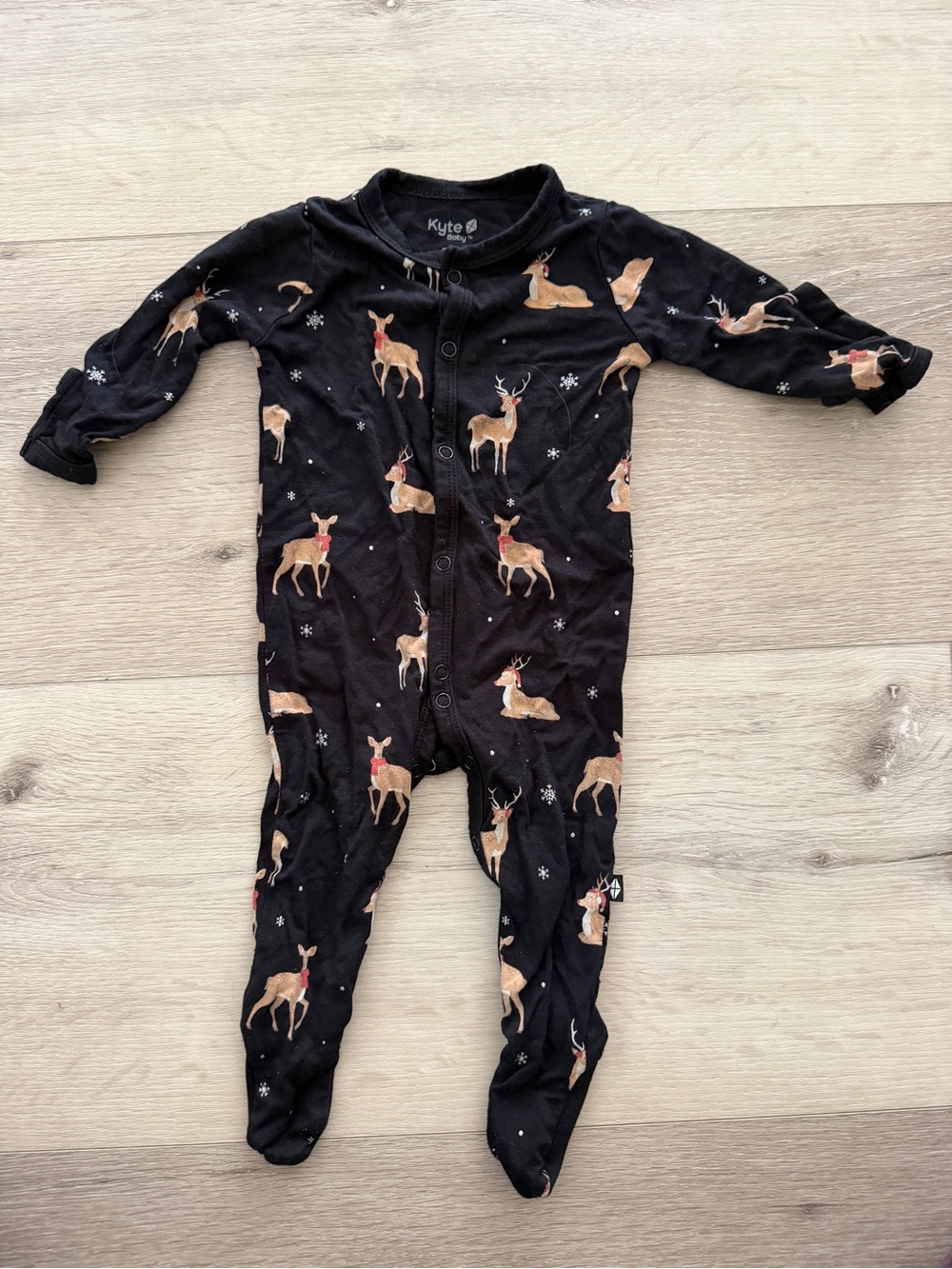 Kyte Midnight Deer Footie - 3 months